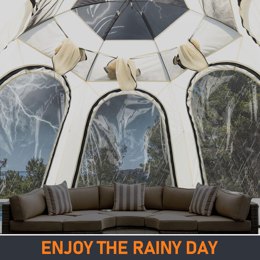 Transparent Rainfly Replacement For Ayamaya Screen Tent, To Make A Bubble Tent Weather Proof Pod - You Can Enjoy The Rainy Days!