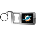 NFL Siskiyou Sports Fan Shop Miami Dolphins Flashlight Key Chain with Bottle Opener One Size Black