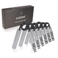 Logest Metal Hand Grip Set, 100Lb-350Lb 6 Pack No Slip Heavy-Duty Grip Strengthener With Gift Box, Great Wrist & Forearm Hand Ex