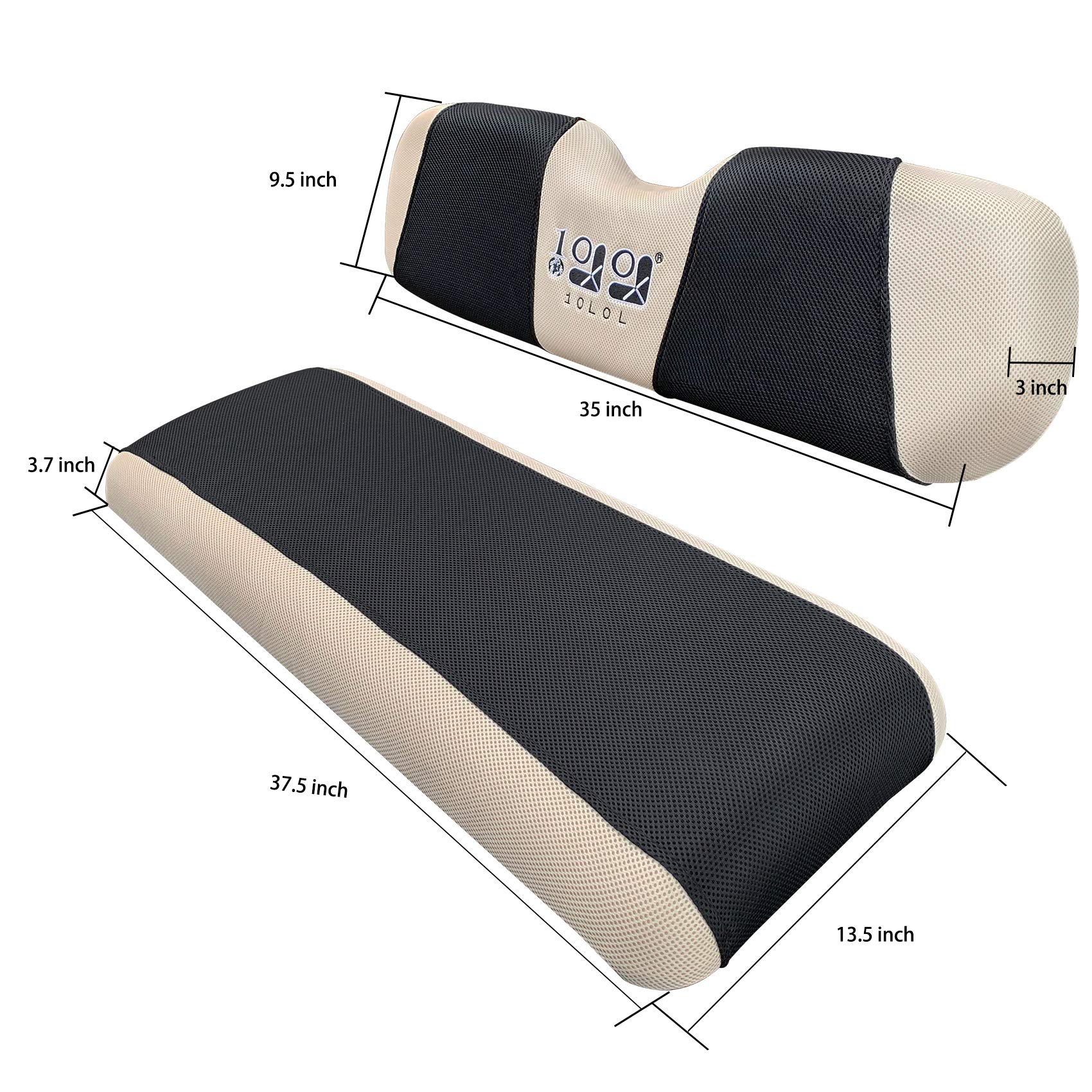 10L0L Golf Cart Rear Seat Cover Fit Most Club Car Ezgo,Machine Washable Soft Breathable Warmer Back Seat Covers Set For Cushions
