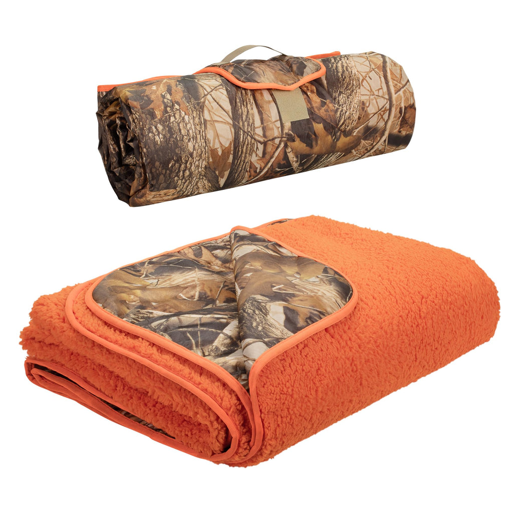 Tirrinia Outdoors Camo Blanket, Sherpa Fleece Warm Camo Gifts For Him/Husband/Dad, Camo Hunting Gifts, For Men, Camping Blanket