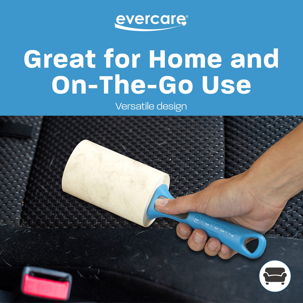Evercare Home Lint Roller 70 Layer Giant Straight Handle, Sheet, Blue