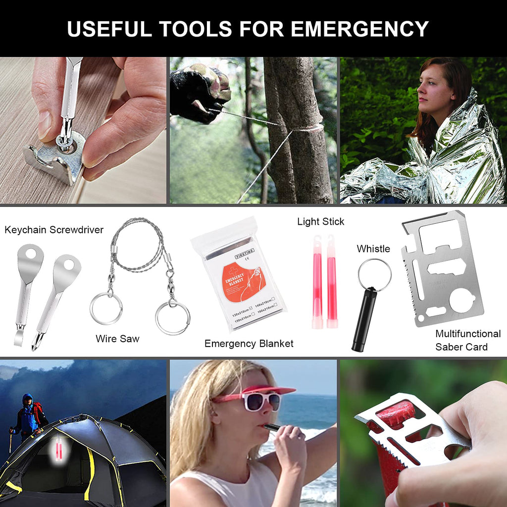 Gifts For Man Dad Husband, 210 Pcs Survival First Aid Kit, Professional Survival Gear Camping Essentials Emergency Medical Goods
