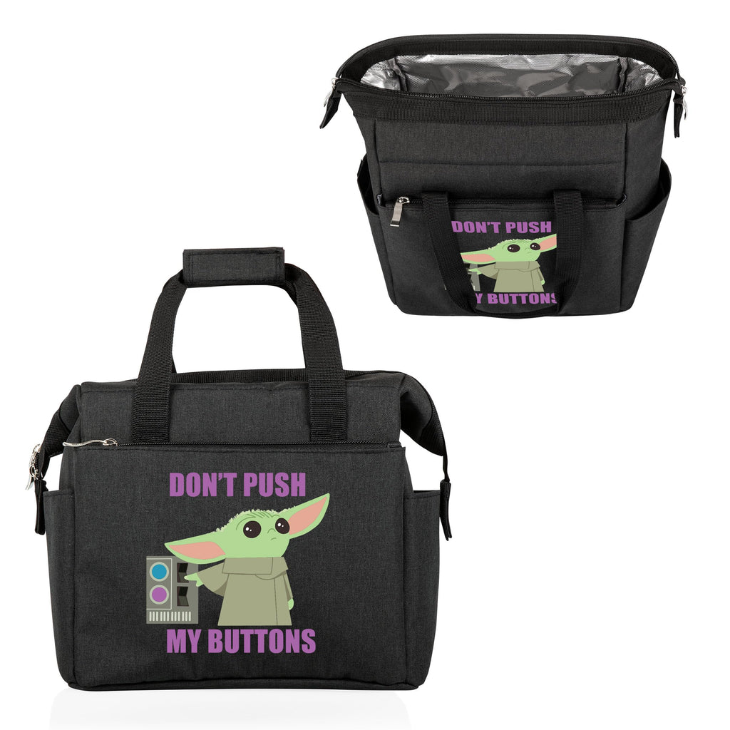 Picnic Time Star Wars Mandalorian Grogu On The Go Lunch Bag, Soft Cooler Lunch Box, Insulated Lunch Bag, (Black)