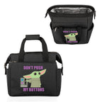 Picnic Time Star Wars Mandalorian Grogu On The Go Lunch Bag, Soft Cooler Lunch Box, Insulated Lunch Bag, (Black)
