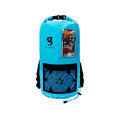 geckobrands Hydroner 20L Waterproof Dry Bag Backpack, Neon Blue - Lightweight Travel Bag with Clear Phone Pouch