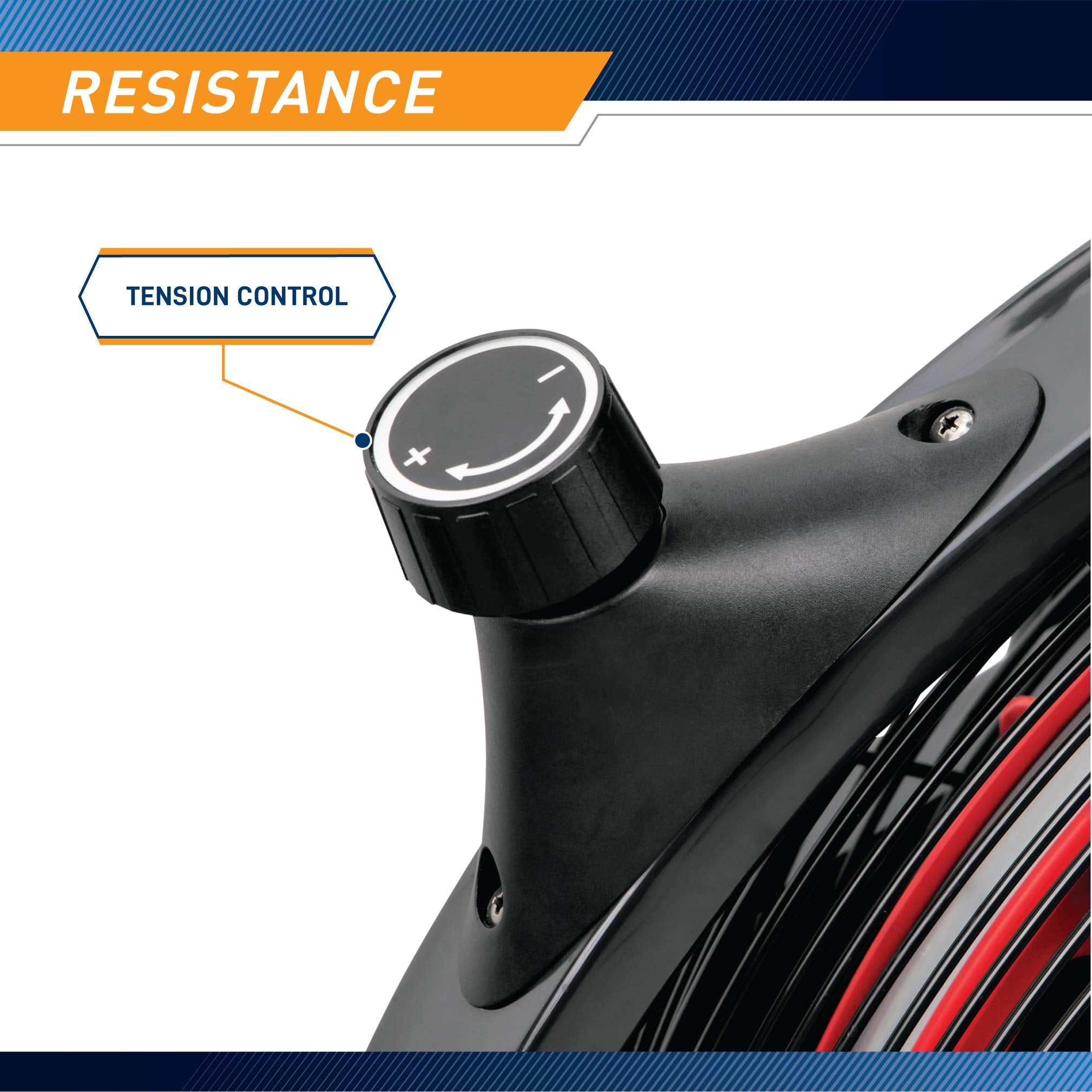 Marcy Fan Exercise Bike with Air Resistance System - Red and Black - NS-1000