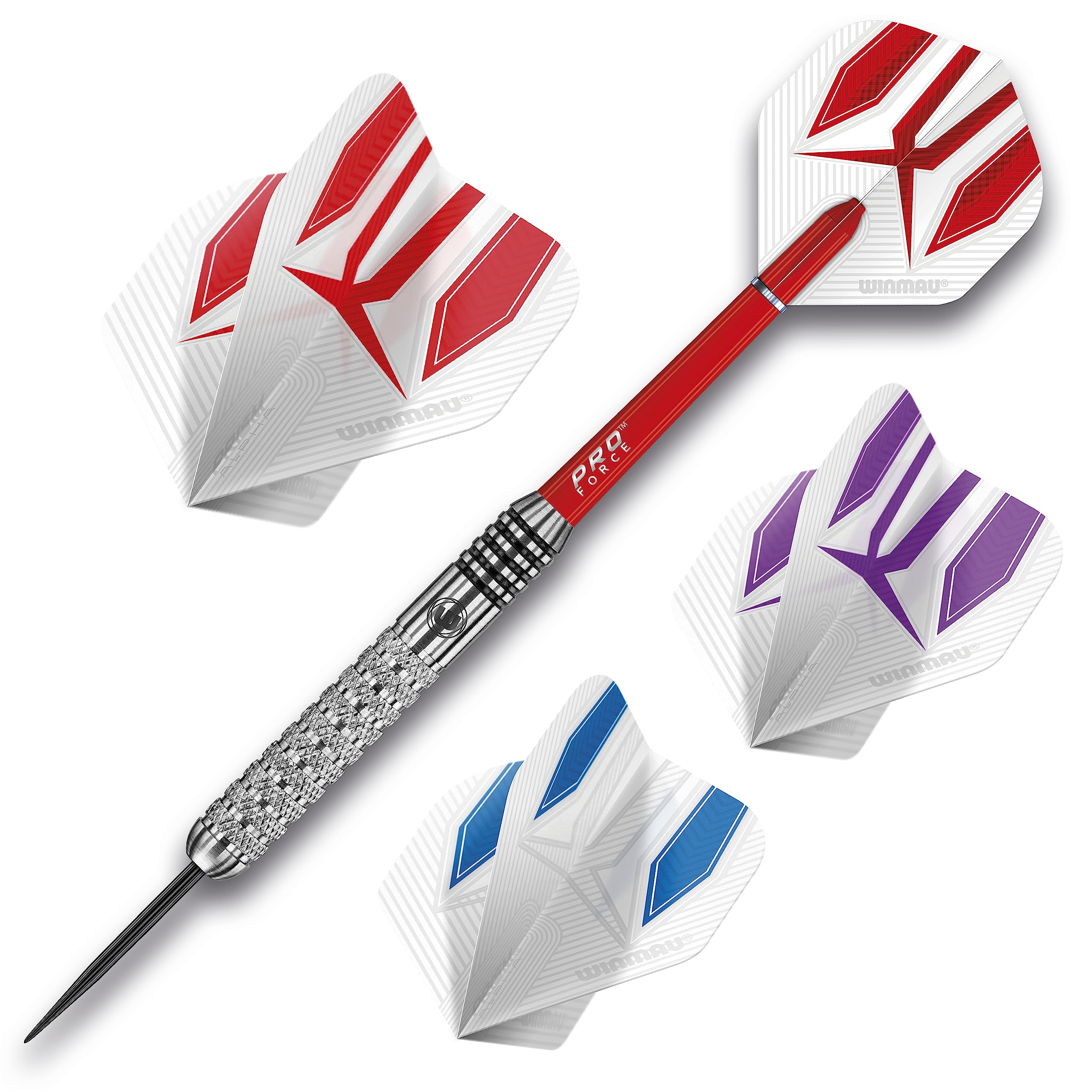 Winmau Barbarian Pro 22 G Professional Tungsten Style Darts With Flights And Shafts (Waves)