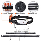Reflective Running Race Bib Belt With Elastic Webbing - Lightweight Fits All Waist Sizes 30