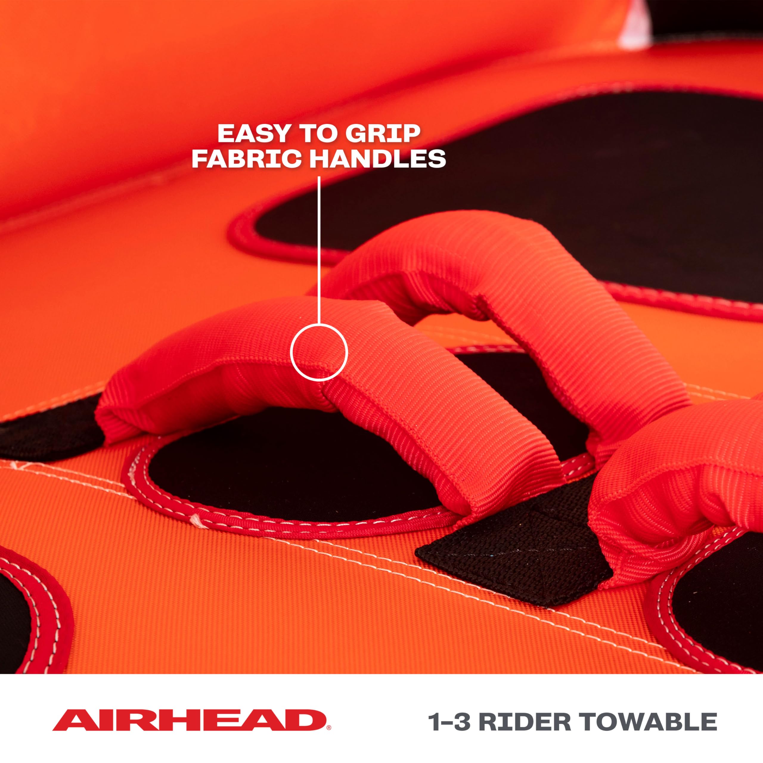 Airhead Super Mable Towable Tube | 1-3 Rider Towable Tube For Boating And Water Sports | Dual Tow Points | Full Nylon Cover | Ev