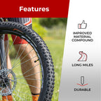 Fincci Pair 27.5 X 2.35 Inch 60-584 Foldable Tires For Road Mountain Mtb Mud Dirt Offroad Bike Bicycle (Pack Of 2)