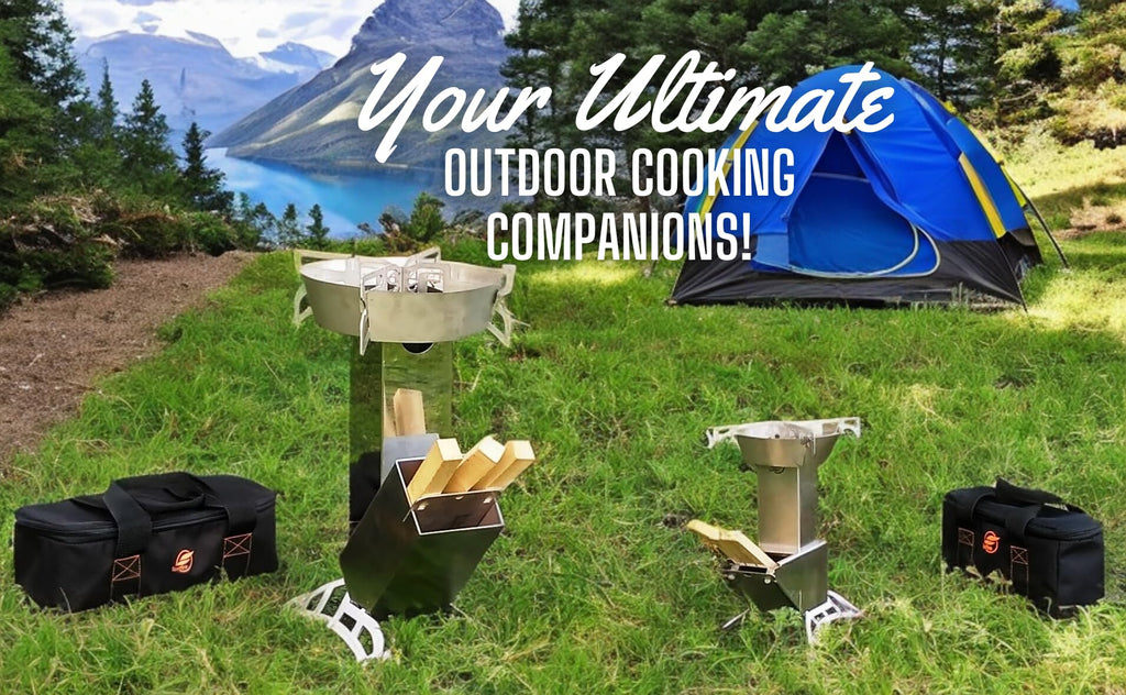 Spitfire Rocket Stove - Spartan Light Rocket Stove Wood Burning Portable Stove W/Travel Case, Collapsible Backpacking Wood Stove