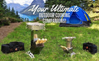 Spitfire Rocket Stove - Spartan Light Rocket Stove Wood Burning Portable Stove W/Travel Case, Collapsible Backpacking Wood Stove