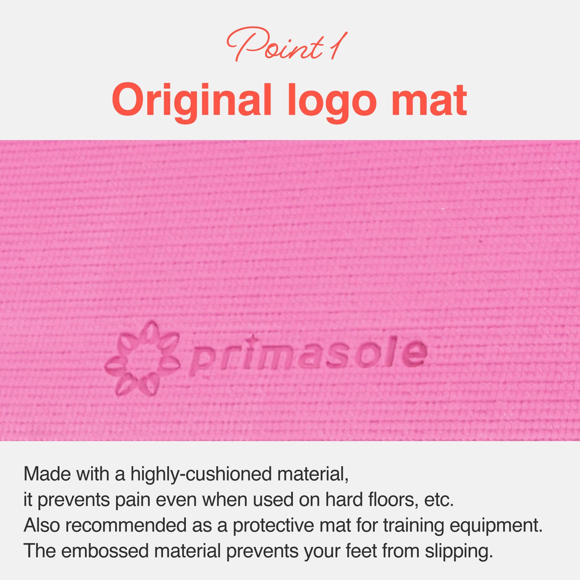 Primasole Yoga Mat With Carry Strap For Yoga Pilates Fitness And Floor Workout At Home And Gym 1/3 Thick (Azlea Pink Color) Pss9
