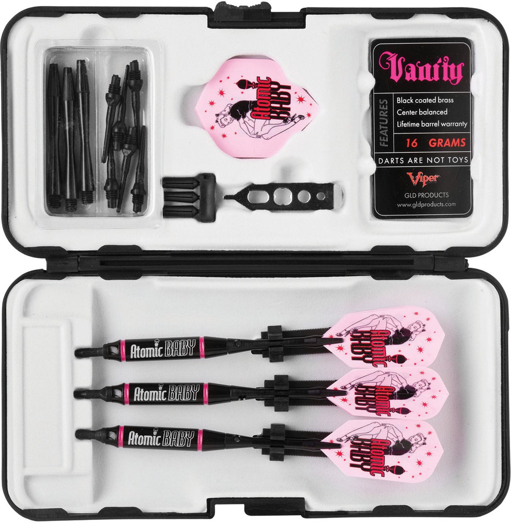 Viper Vanity Soft Tip Darts With Storage/Travel Case: Atomic Baby, 16 Grams