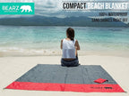 Bearz Outdoor Pocket Blanket - Beach Blanket Waterproof Sandproof, Picnic Blankets Waterproof Foldable, Lightweight & Compact Fo