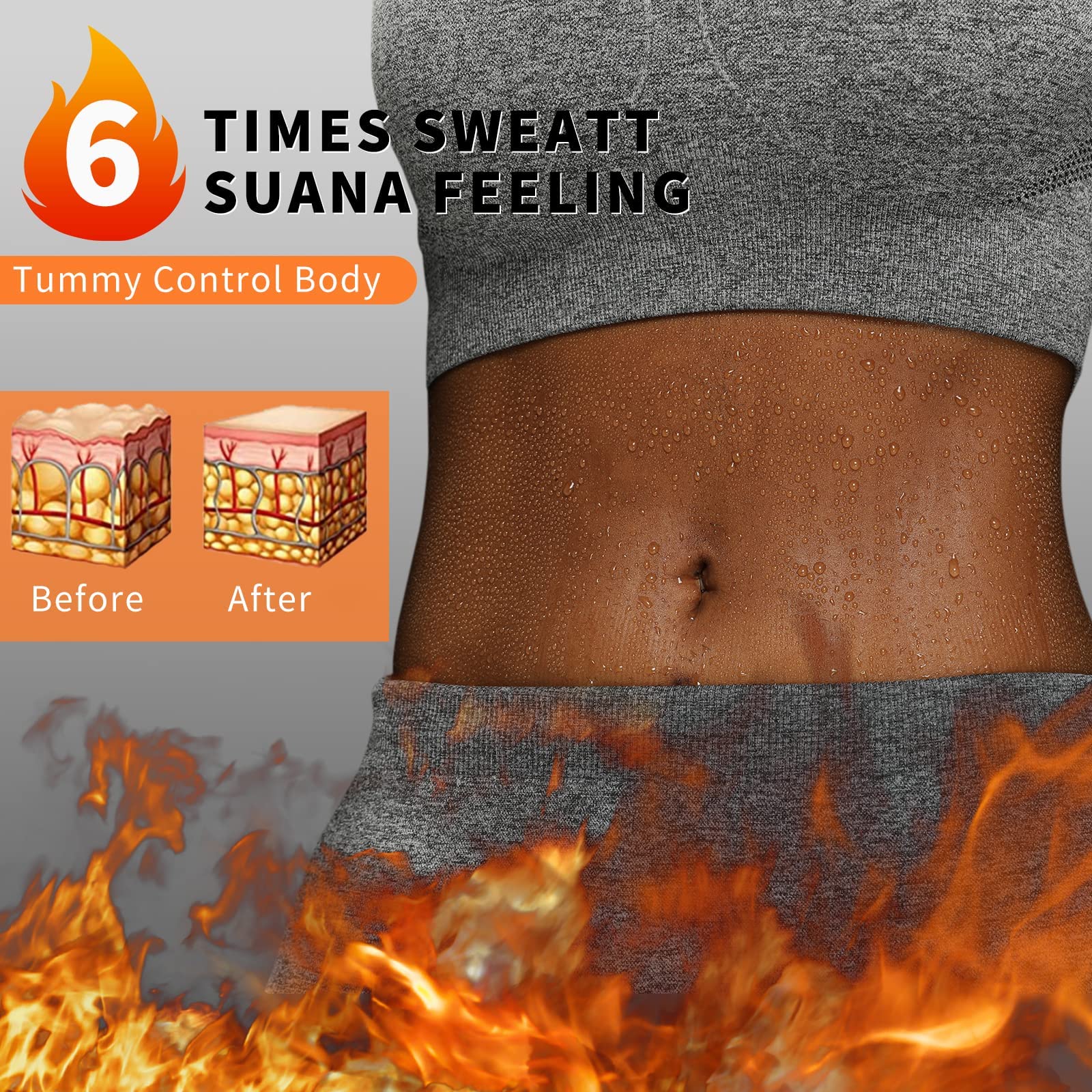 huiming Sauna Suit Waist Trimmer for Women Waist Trainer sweat band for stomach Belt Lower Belly Plus Size (Black, L/XL-1)