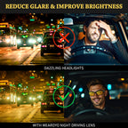 Wearoyo Night Vision Driving Glasses For Men Women,Sports Style Wrap Around Anti Glare With Polarized Yellow Lens