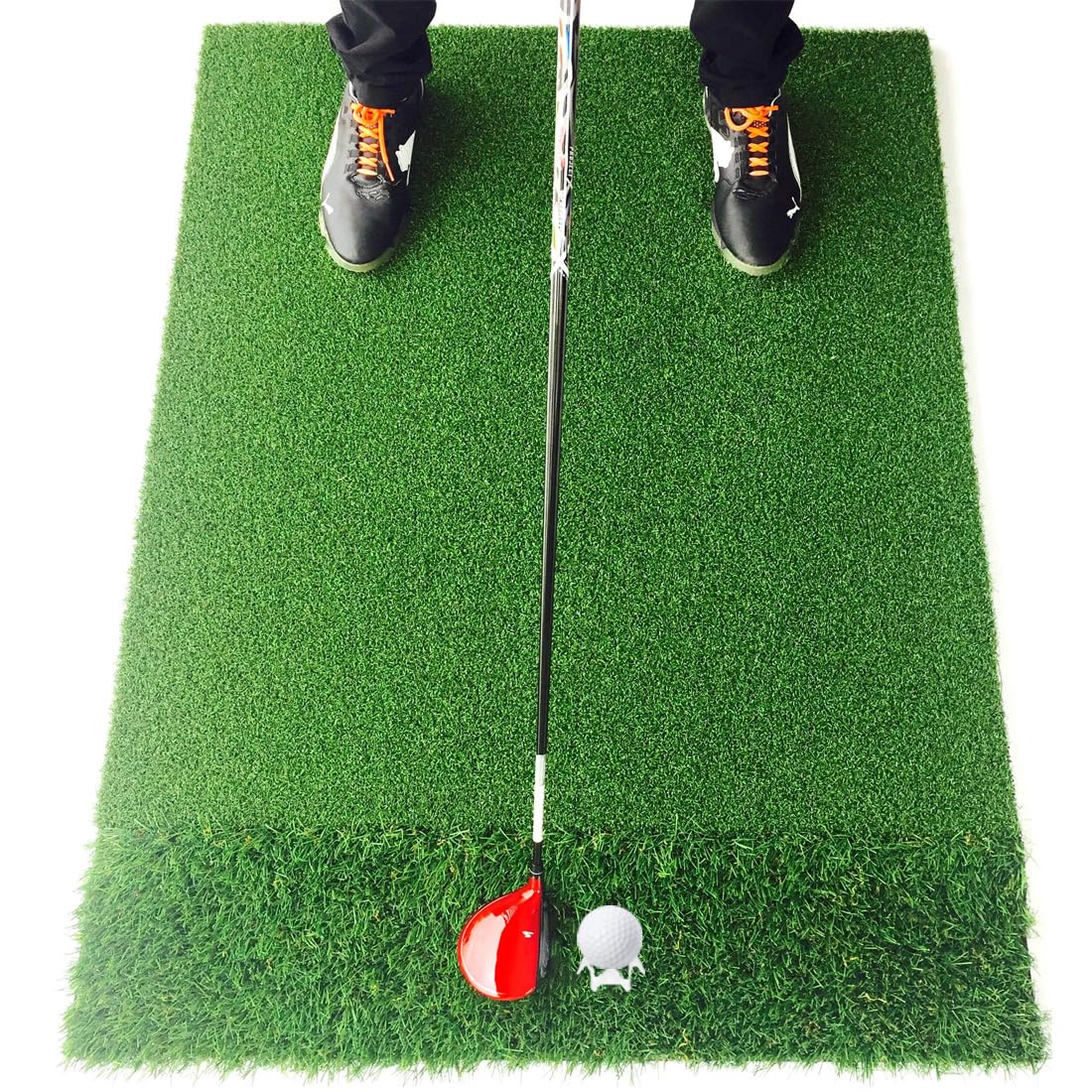 Ruyshu Golf Simulator Tees for Mat, Plastic Indoor Golf Tees for Winter Turf and Driving Range, Pack of 10 Tall & 10 Short (Whit