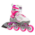 Bladerunner by Rollerblade Phoenix Girls Adjustable Fitness Inline Skate, White and Fuchsia, Junior, Value Performance Inline Sk