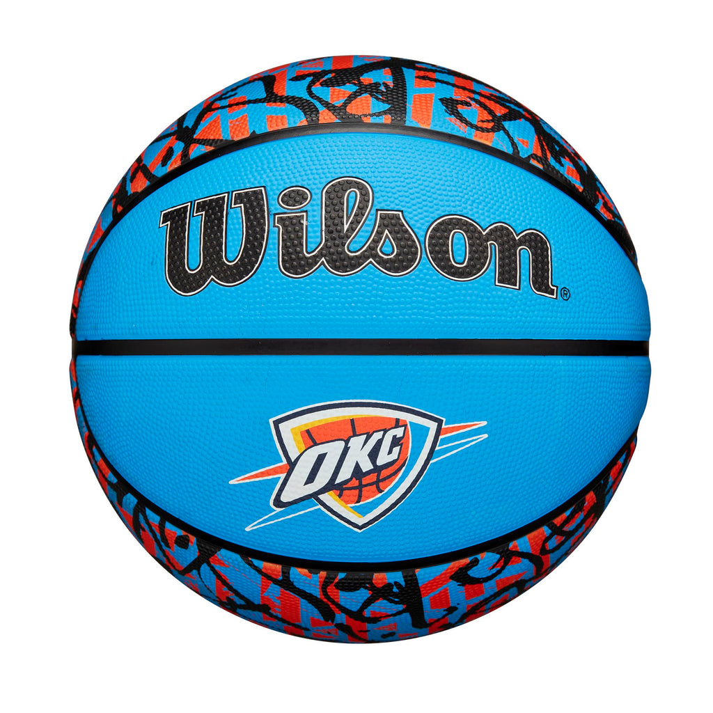Wilson Nba Team Graffiti Basketball - Oklahoma City Thunder, Size 7-29.5''