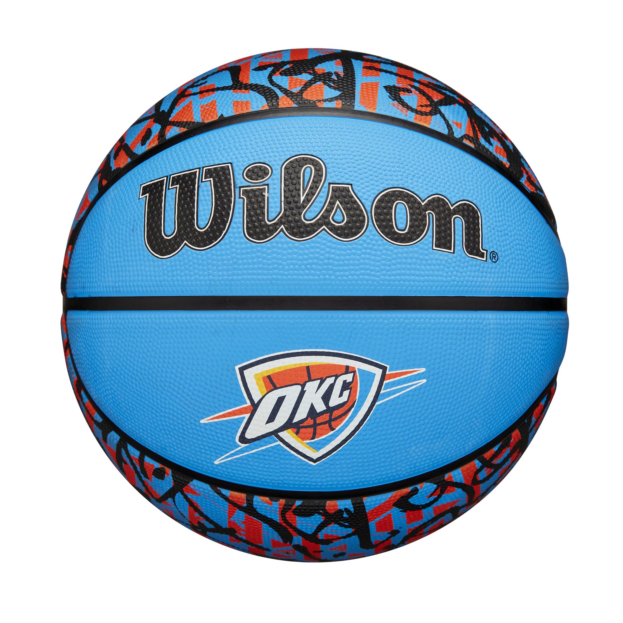 Wilson Nba Team Graffiti Basketball - Oklahoma City Thunder, Size 7-29.5''