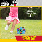 Disney Mickey Mouse Soccer Ball, Team Mickey Youth Kids Mini Soccer Ball, Blue, Size 3