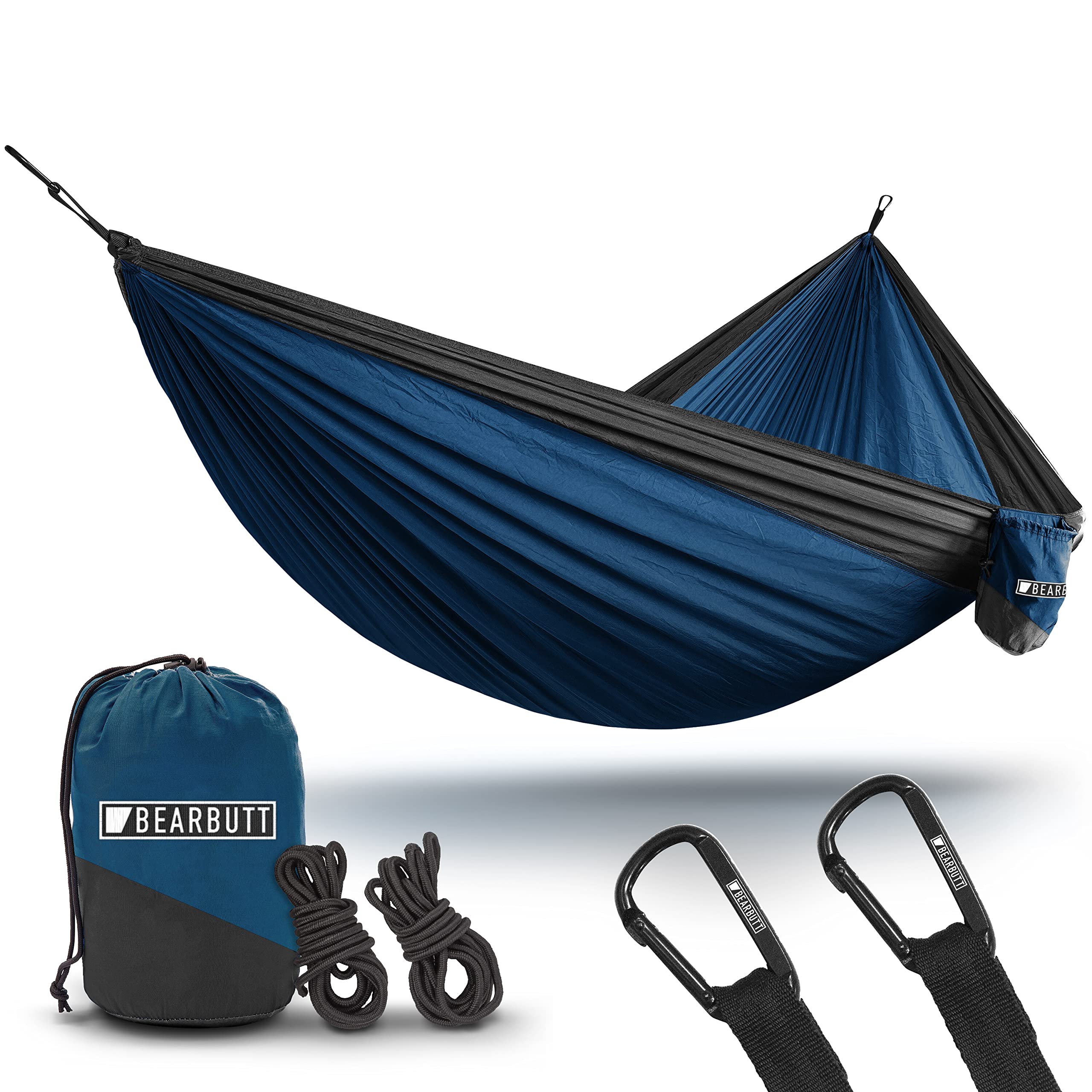 Bear Butt Camping Hammock - 2 Person Double Hammock - Portable Backpacking & Camping Gear - Perfect For Hiking & Outdoor Travel