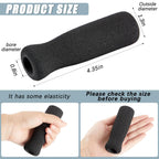 Timtin Foam Cane Handle Grip Replacement Offset Walking Hand Foam Handle For Bicycle Handlebars 4.53 X 0.98 X 0.98 Inch, Black(4