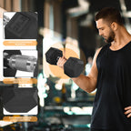 BalanceFrom Dumbbell Set with Rack, Rubber Coated Hex Dumbbell Weights in 200 lbs, 5, 10, 15, 20, 25, 30lbs Pair, Black
