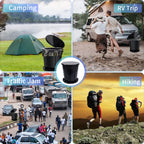 Sailortenx Portable Camping Toilet Bucket | Folding Retractable Potty For Adults With Bags | Outdoor Camp Boat Toilet