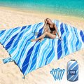 Everlasting Comfort Large Beach Blanket Waterproof & Sandproof for 10 People - Oversized Outdoor Beach Mat Sand Free - Essential