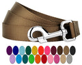 Country Brook Petz - 1 Inch Solid Color Nylon Dog Leash - Durable Clip - Soft Handle (1 Inch Wide, 4 Foot, Coyote Tan)