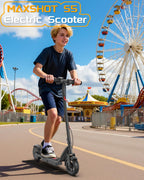 MAXSHOT Electric Scooter Adults & Big Kids, Top Speed 9/16/19/22MPH, 10/12/16/21/50Miles Range, 6.5/8.5/14 Tires Folding Commute