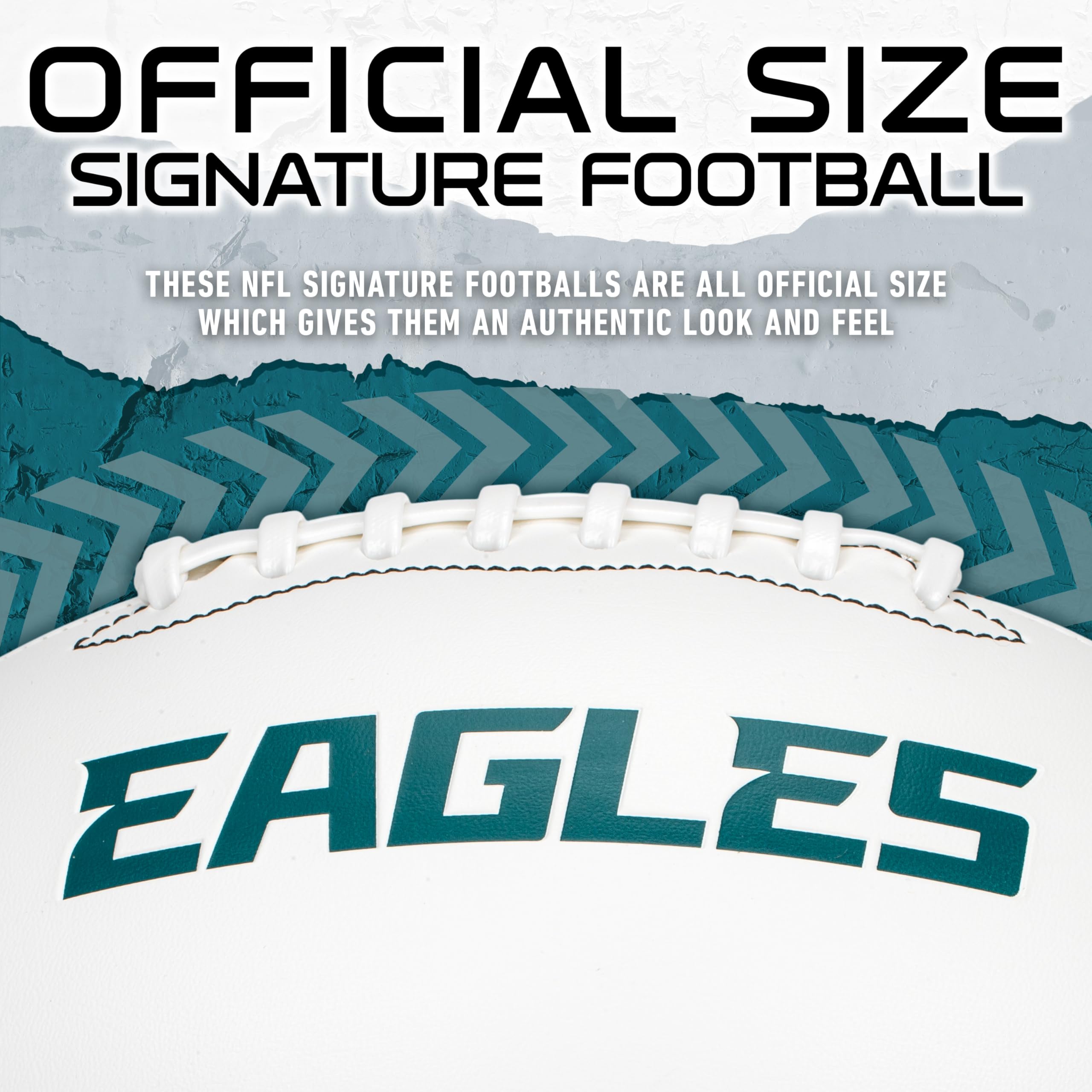 Franklin Sports Nfl Philadelphia Eagles Autograph Football - Official Size White Panel Souvenir Football For Autographs + Signat