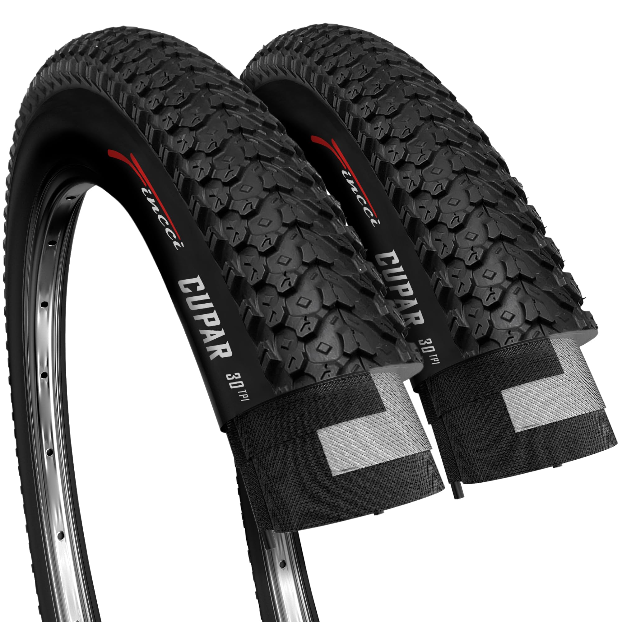 Fincci Pair 26 X 2125 Inch Foldable Bike Tires 57-559 For Mtb Mountain Hybrid Bicycle - Pack Of 2 26X2125 Tire