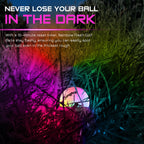 Kingtop Rainbowflash Glow In The Dark Golf Balls - Multicolor Flashing Led Golf Ball Light Up Backyard Putting Green, 10-Minute