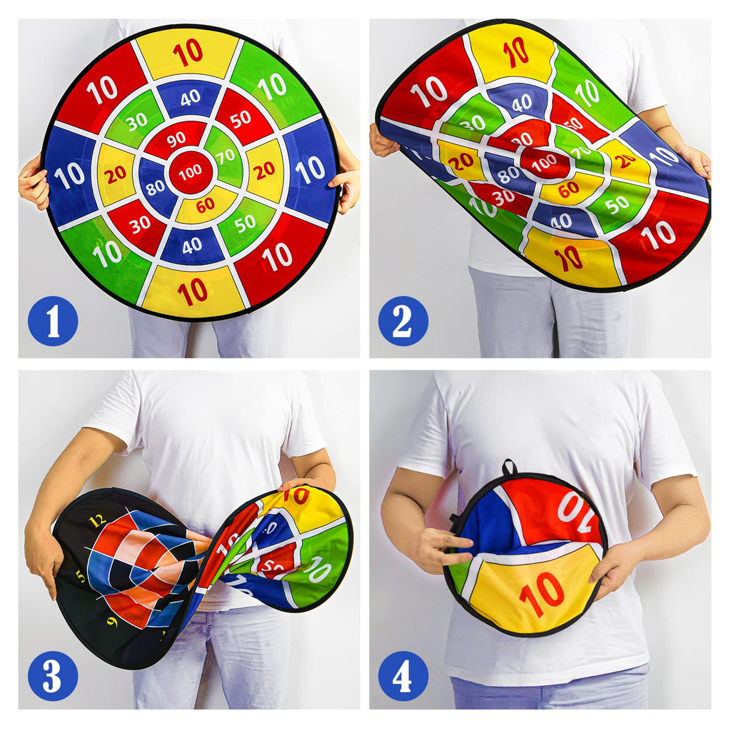 29'' Dart Board With Balls For Kids Gifts Toys For Boys Kids Age 8-12, Kids Dart Board Game With Sticky Balls Board Games For Ki