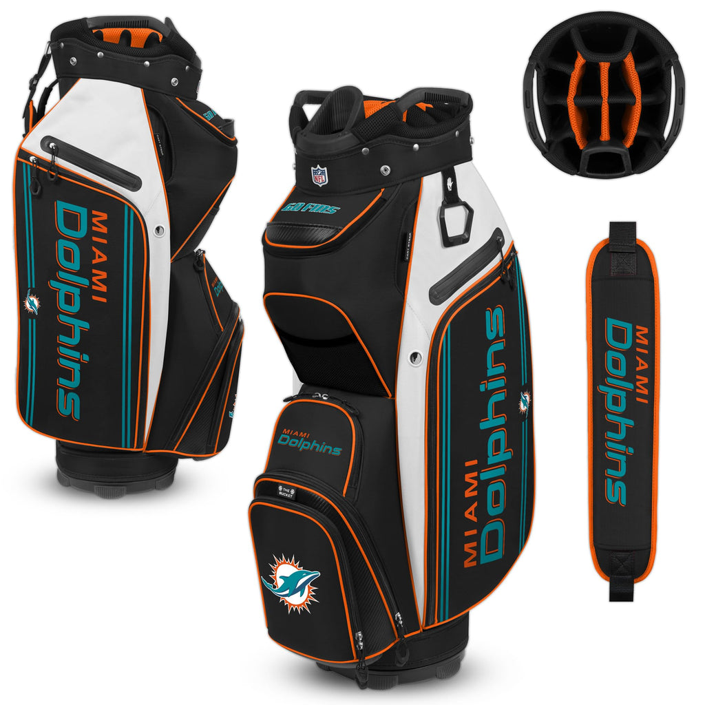 Team Effort WinCraft Miami Dolphins Bucket III Cooler Cart Golf Bag