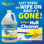 Star Brite Instant Hull Cleaner - Easily Remove Stains, Scum Lines & Grime For Boat Hulls, Fiberglass, Plastic & Painted Surface