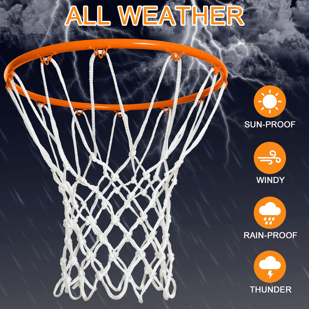 Neijiang Basketball Net Replacement Outdoor, Upgraded Thickening Heavy Duty, All Weather Anti Whip, Fits Standard Indoor Or Outd