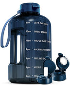 Aquafit 1 Gallon Water Bottle With Time Marker - 128 Oz Water Bottle With Straw - Gym Water Bottle With Strap, Big Water Bottle