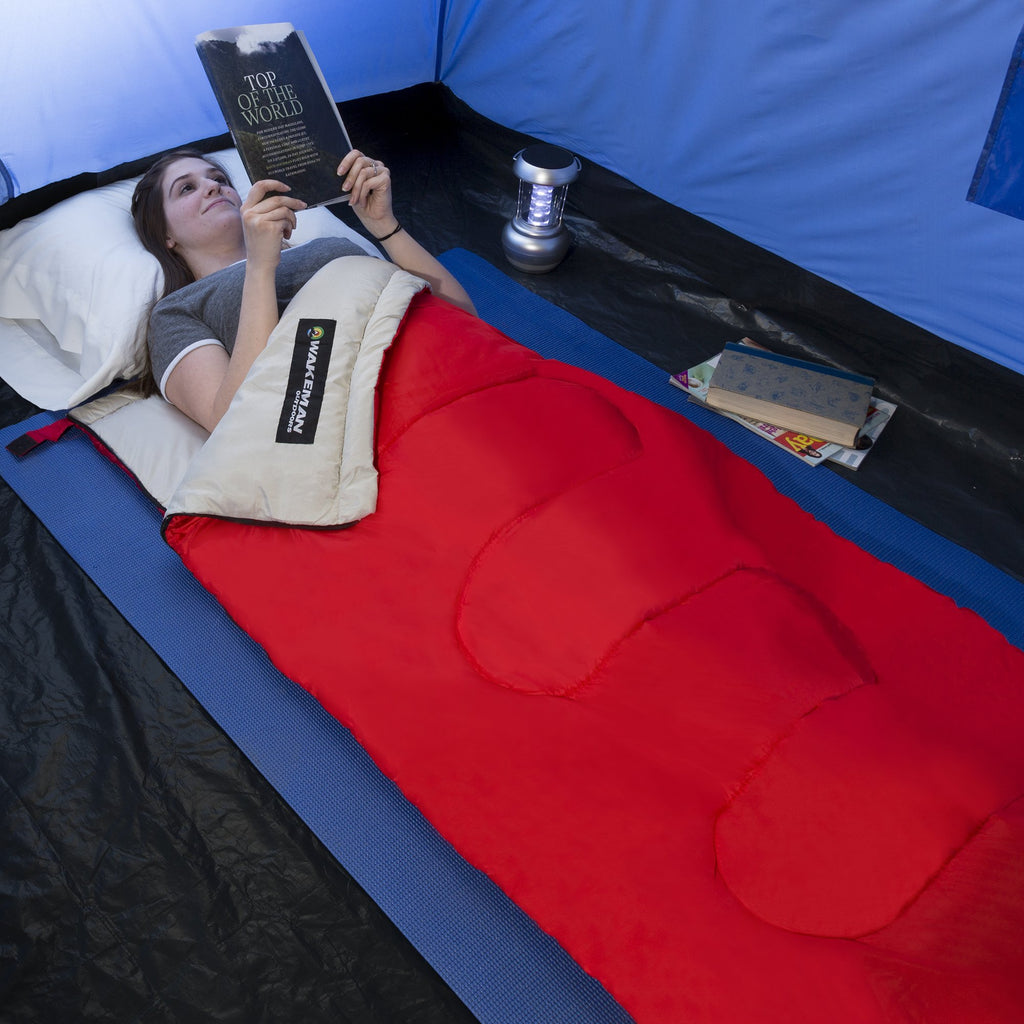 Sleeping Bag - 2-Season With Carrying Bag For Adults And Kids - Spirit Lake Sleeping Bag For Camping And Festivals By Wakeman Ou