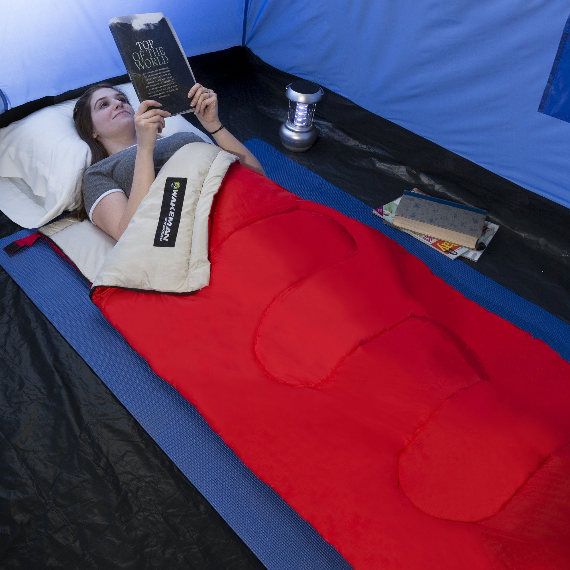 Sleeping Bag - 2-Season With Carrying Bag For Adults And Kids - Spirit Lake Sleeping Bag For Camping And Festivals By Wakeman Ou