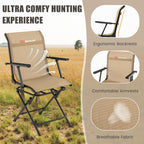 Goplus Hunting Chair, 360 Swivel Folding Hunting Blind Chair With Carrying Strap, 330Lbs Capacity, Portable Deer Hunting Stool,
