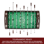Hathaway 56-Inch Primo Foosball Table, Family Soccer Game With Wood Grain Finish, Analog Scoring And Free Accessories