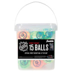 Franklin Sports Nhl Street Hockey Balls - No Bounce Outdoor Street + Roller Hockey Balls - Official Size - 15 Pack - Assorted Co