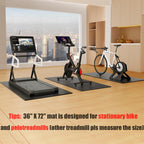 Cycleclub Bike Mat - Upgrade To 6Mm Thickness - 36'' X 72'' Exercise Bike Trainer Mat Stationary Indoor Spin Bike, Gym Equipment