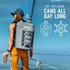 Icemule Pro Large Collapsible Backpack Cooler - Hands Free, 100% Waterproof, 24+ Hours Cooling, Soft Sided Cooler For Hiking, Ca
