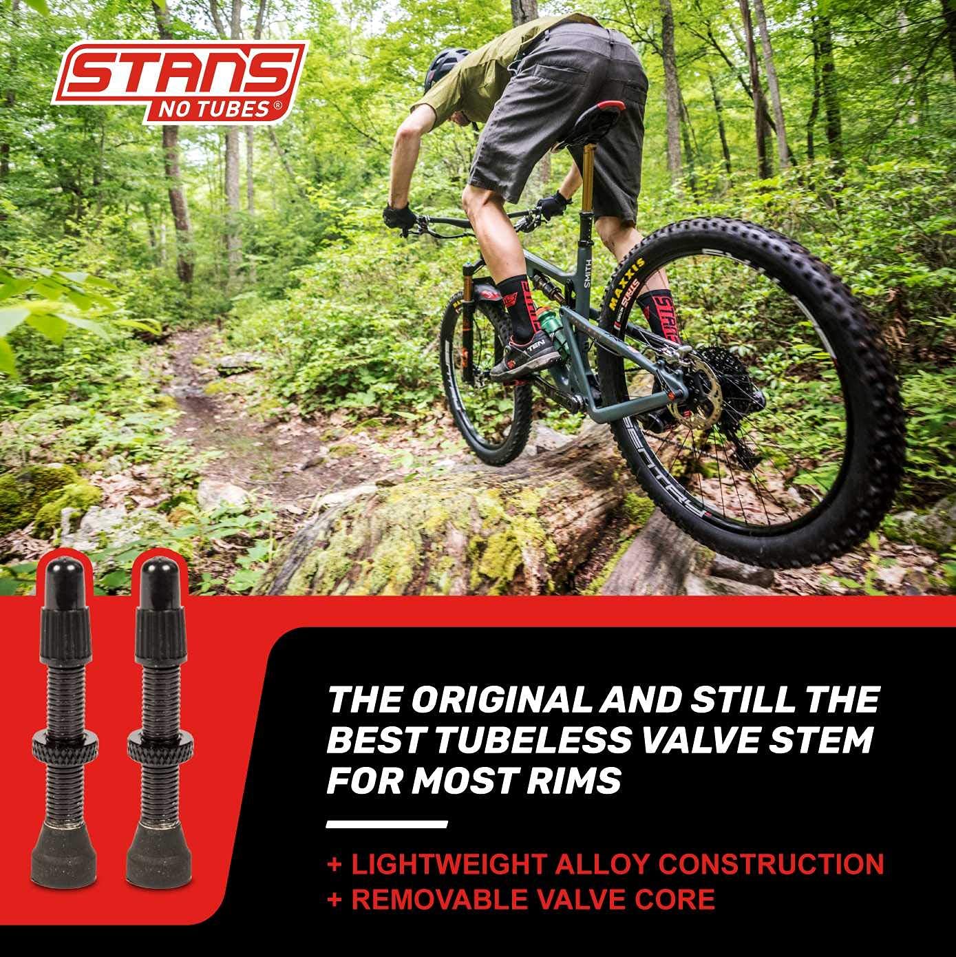 Stan'S Notubes As0149 Universal Valve Aluminium, Black Up To 8 Mm Valve Hole, 35 Mm